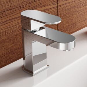 Nes Home - Eclipse Modern Chrome Cloakroom Basin Sink Single Lever Mixer Tap With Waste