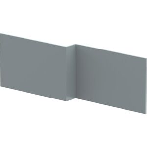 Balterley - 1700mm Edge/Power l Shape Square Front Bath Panel - Matt Coastal Grey