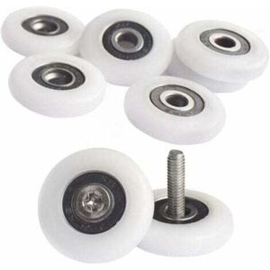 ZVD - Lot de 8 poulies de porte de douche de 25 mm avec vis
