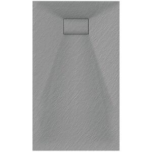 Gravity Bathrooms - Luxury 800 x 1200mm Low Profile Textured Shower Tray and Waste - Grey
