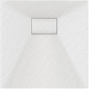 Gravity Bathrooms - Luxury 900 x 900mm Low Profile Textured Shower Tray and Waste - Square White