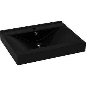 Vidaxl - Luxury Basin with Faucet Hole Matt Black 60x46 cm Ceramic