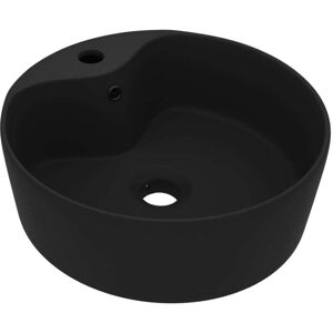 Vidaxl - Luxury Wash Basin with Overflow Matt Black 36x13 cm Ceramic