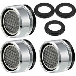 Gotrays - M24 Faucet Aerator, 3 Pieces Water Saving Faucet Filter Faucet Accessories Diffuser Faucet Filter with Sealing Ring for Kitchen and Bathroom