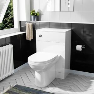 NES HOME Melbourne Modern btw wc Unit, Round Toilet and Soft Close Seat