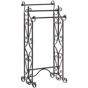 Beliani - Towel Stand Freestanding Rack Bathroom Vintage Old Looking Black Chillan