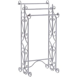 Beliani - Towel Stand Freestanding Rack Bathroom Vintage Old Looking Grey Chillan