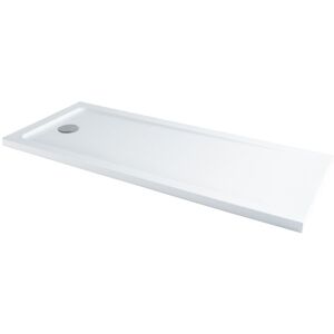 Milano - Lithic - White Low Profile Rectangular Shower Tray - 1700mm x 700mm