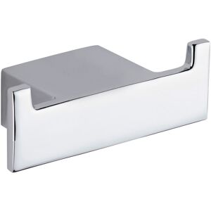 Hudson Reed - Milano Arvo – Modern Wall Mounted Square Bathroom Towel Robe Hook - Chrome