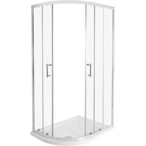 Langley - Traditional Chrome Offset Quadrant Shower Enclosure - 900mm x 800mm - Milano