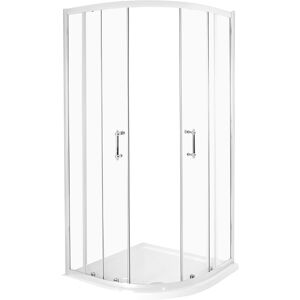 Langley - Traditional Chrome Reversible Quadrant Shower Enclosure - 760mm x 760mm - Milano