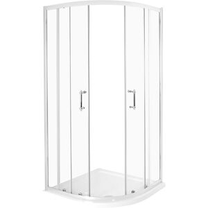 Milano Langley Chrome Reversible Quadrant Shower Enclosure - 900mm x 900mm