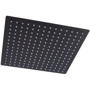 Milano - Nero - Modern 300mm Square Rainfall Shower Head - Black