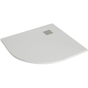 No Brand - Milano Rasa - 900mm x 900mm Low Profile Quadrant Slate Effect Shower Tray - White