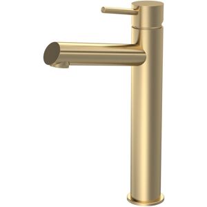 Balterley - Minimalist Round Tall Mono Basin Mixer Tap - Brushed Brass