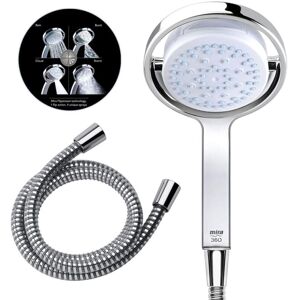 Mira - Shower Head Chrome 360M 4 Spray Function Flipstream 1.25m Response pvc Hose