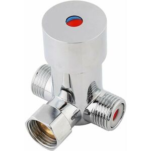 Dewdat - Mixer Valve - G1/2 Mixing Valve Hot Cold Water Thermostatic Mixing Valve