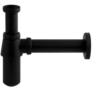 Nes Home - Modern Basin Sink Bottle Trap Waste Bathroom Basin Sink Pipe Matte Black