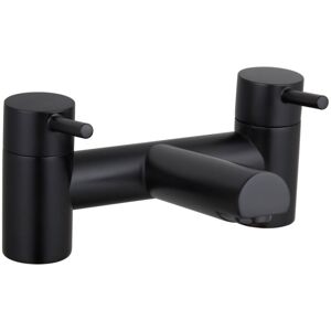 Balterley - Modern Bathroom Round Minimalist Deck Mounted Bath Filler Tap - Black