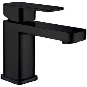 Balterley - Modern Bathroom Soft Square Mono Basin Mixer Tap with Waste - Black