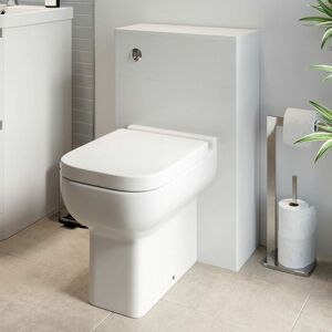 Regis Modern Bathroom Toilet Unit Concealed Cistern btw Soft Close Seat White Amelie