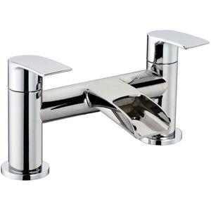 Balterley - Modern Bathroom Waterfall Spout Deck Mounted Bath Filler Tap - Chrome