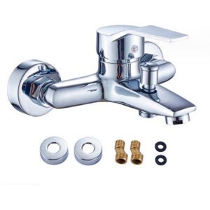 Dewdat - Modern Full Brass Bathroom Single Handle Bathtub Shower Faucet Mixer Valve Kit Bathroom Tub Faucet With Accessories