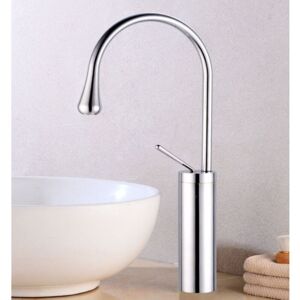 Linghhang - Modern High Basin Faucet Single Handle Mixer Tap Creative Design for Bathroom Kitchen with G3/8 Hose Chrome