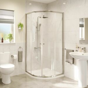 HYDROLUX Modern Quadrant Shower Enclosure 800x800mm Framed Easy Plumb Tray 4mm Glass