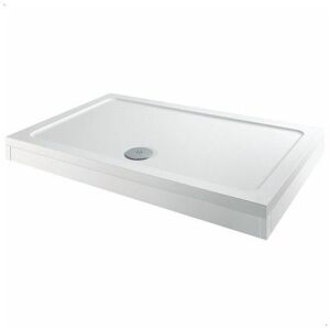 Hydrolux - Modern Rectangle Shower Tray 1200 x 700mm Easy Plumb Slimline Lightweight White