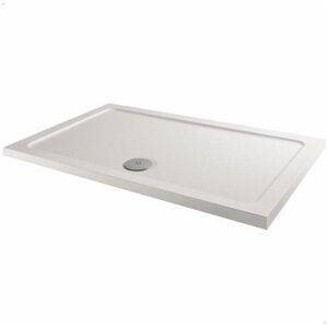 Hydrolux - Modern Rectangle Shower Tray 1200 x 900mm Low Profile Slimline Lightweight White