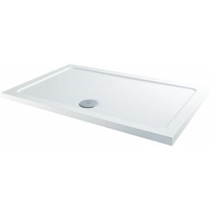 Hydrolux - Modern Rectangular Shower Tray 1400x900mm Low Profile Lightweight White Waste