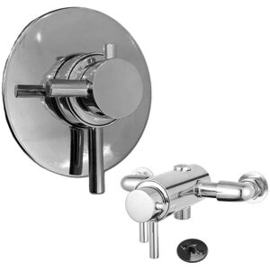 Architeckt - Modern Round Dual Shower Valve Thermostatic Concentric Concealed Exposed Chrome