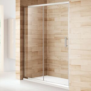 Modern Sliding Shower Cubicle Door Bathroom Shower Enclosure with Tray 1200 x 700 mm + Free Waste Trap - Elegant