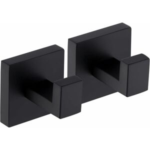 Lune - moon-Wall Hook Towel Holder Bathroom Hooks SUS304 Stainless Steel Towel Rack Wall Hooks Tea Towel Hanger Holder 2 Pieces Matte Black, A22560P2