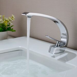 Neige - Arc Basin Faucet Brass Single Hole Basin Mixer Tap with Detachable Aerator Ceramic Cartridge Mixer Tap Bathroom Basin