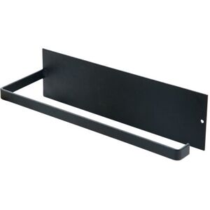 Linghhang - No Drilling Door Paper Towel Holder Wall Mounted Paper Roll Holder (Black) for Kitchen Bathroom Bedroom
