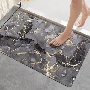 Linghhang - Non-slip Bath Mat 40 x 60 cm, Super Absorbent, Quick Dry, Ultra Thin, Easy to Clean, for Bathroom Doors, Living Room,