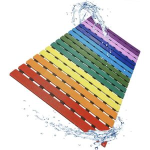 Linghhang - Non-slip bath mat, bathtub mat, quick drainage - 40 x 63 cm Color