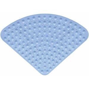 Hoopzi - non slip bathroom mat shower mat with non slip bath mat Slip-proof mat for bathroom in large fan-shaped shower room@Light blue80x80CM