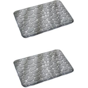 Csparkv - Non-Slip Relief Mats 60x40 cm - Memory Foam - Pebble Pattern