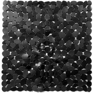 Linghhang - Non-Slip Shower Mat, 54x54cm (Black) Square Shower Mats, Non-Slip and Anti-Mold Bath Mat, Non-Slip Bath Mat for Children, Machine