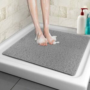 Linghhang - Non-Slip Shower Mat, 60X60cm, Soft Comfort Safety Bath Mat with Drainage Holes, pvc Massage Shower Mat for Wet Areas, Quick Drying