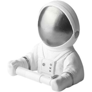 TLILY Nordic Astronaut Paper Towel Roll Holder and Dispenser Tube Toilet Rack Toilet Wall Hanging Tissue Ornament(Silver)