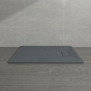 NRG 1200 x 700mm Anthracite SMC Rectangle Slate Effect Bathroom Shower Enclosure Tray