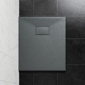 900 x 700mm smc Anthracite Rectangle Slate Effect Bathroom Shower Tray - NRG