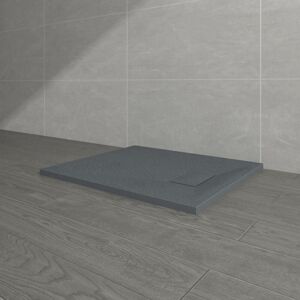 NRG - 900 x 700mm Anthracite smc Rectangle Slate Effect Bathroom Shower Enclosure Tray