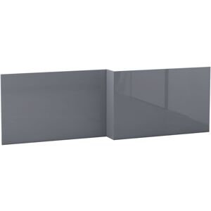 NRG - Modern Bathroom l Shaped Bath Panels mdf Front Bath Panel 1700mm Gloss Grey