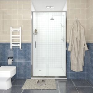 NRG - Sliding Shower Enclosure Door Walk In Glass Screen 1100 x 1900mm