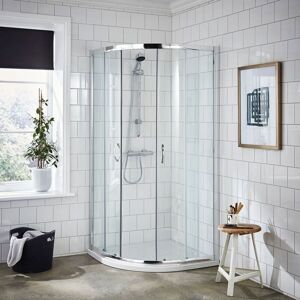 Nuie Ella Quadrant Shower Enclosure with Tray 800mm x 800mm - 5mm Glass